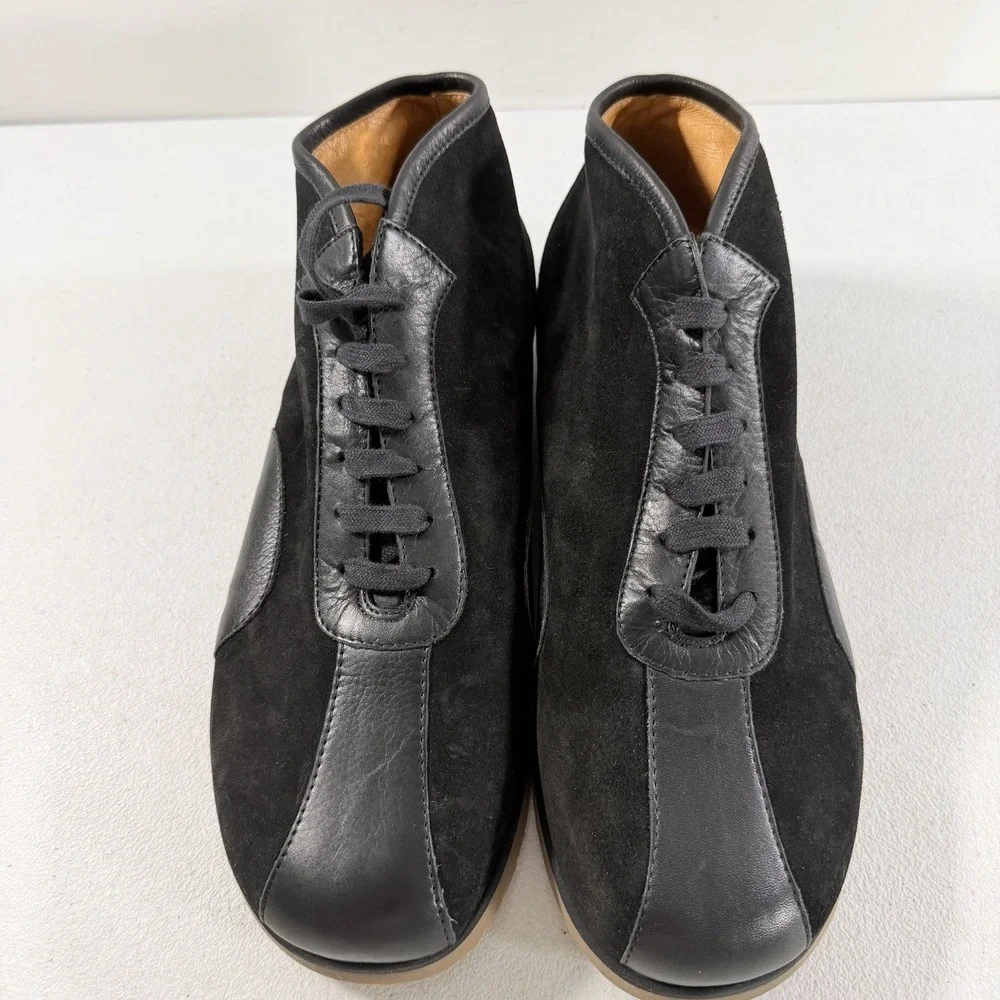 Bacco Bucci Men's 8.5 Black Suede Leather High Top Lace Up Casual Sneaker‎ Shoes
